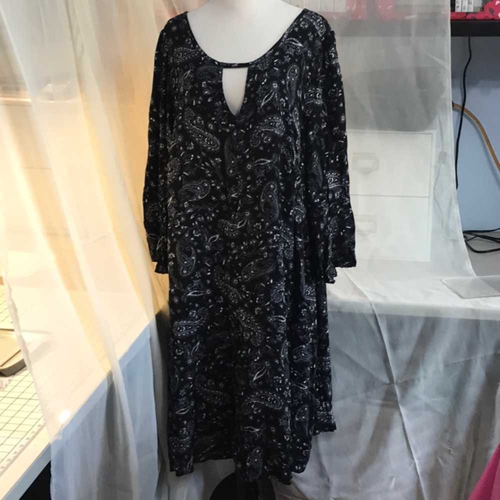 Black paisley dress
